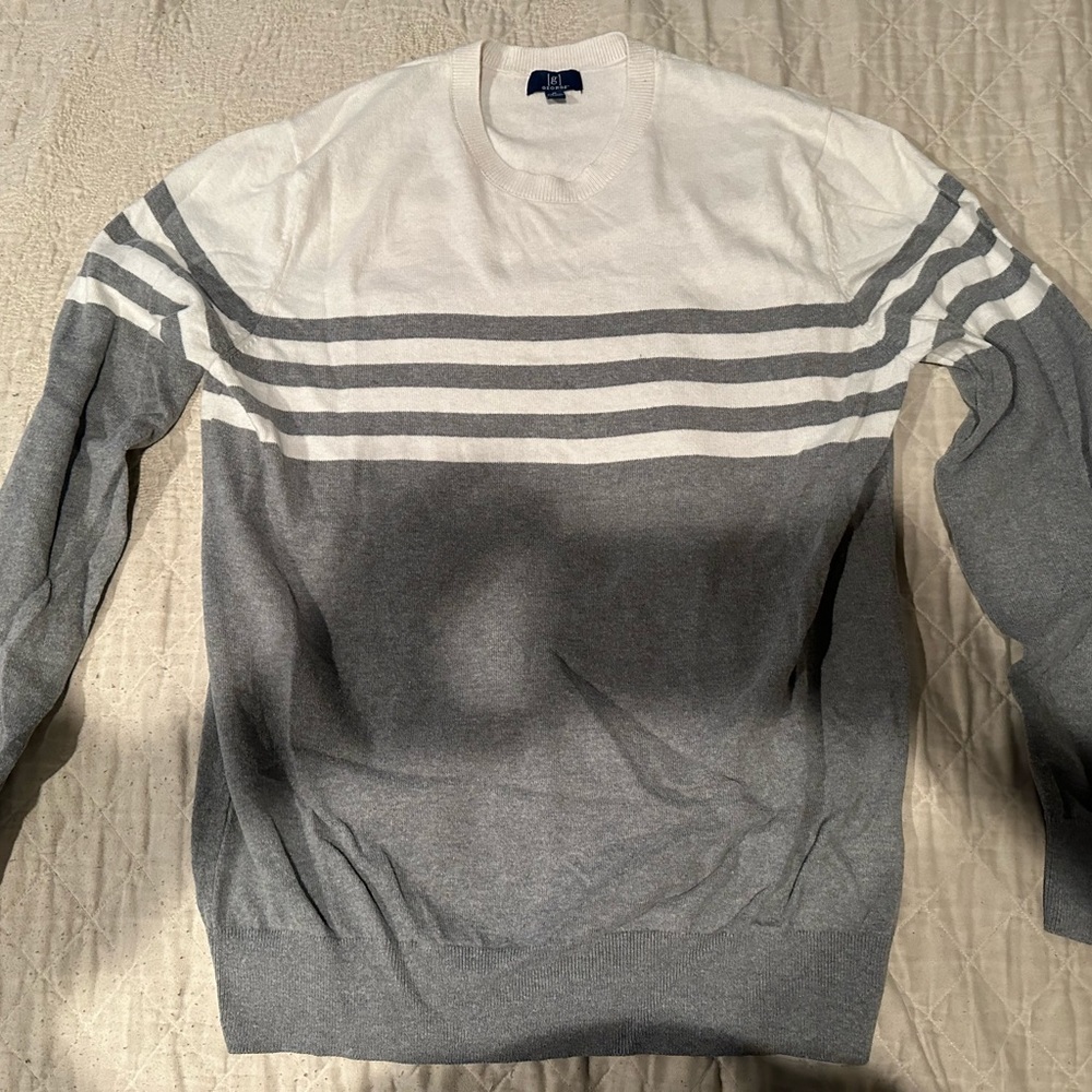George- Size- Medium (38-40) striped two-tone men’s sweater! New! Never worn - Picture 1 of 10